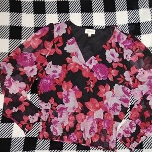 NWOT - meraki - Floral Blouse - Sz M
